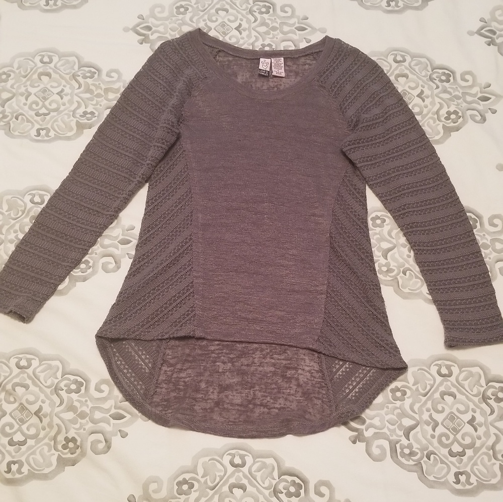 Sheer gray spring sweater